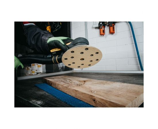 Диск шлифовальный перфорированный с липучкой (5 шт; 150 мм; Р240; 15 отв.) Abraforce 90364 – изображение 5