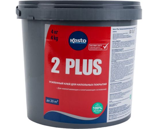 Универсальный клей для напольных покрытий Kesto 2 Plus 4 кг T6529.303K. 