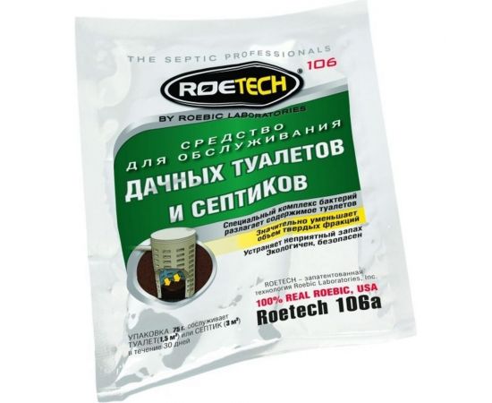Средство 75 гр для обслуживания дачных туалетов и септиков Roetech 106а 