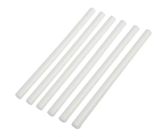 Стержни клеевые белые по керамике и пластику (6 шт; 11х200 мм) ТУНДРА 1290482 