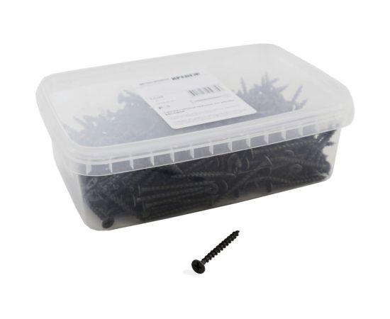 Саморез Качественный КРЕПЕЖ 3,5х45 потайн. крупная резьба, оксид 1 кг 1000809 КЧ 