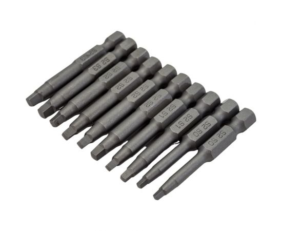 Набор бит (10 шт; 50 мм; SQ 0/1/2/3) SKRAB 43911 