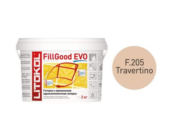 Полиуретановый состав для затирки швов LITOKOL FillGood EVO F.205 TRAVERTINO 496320002 – изображение 3
