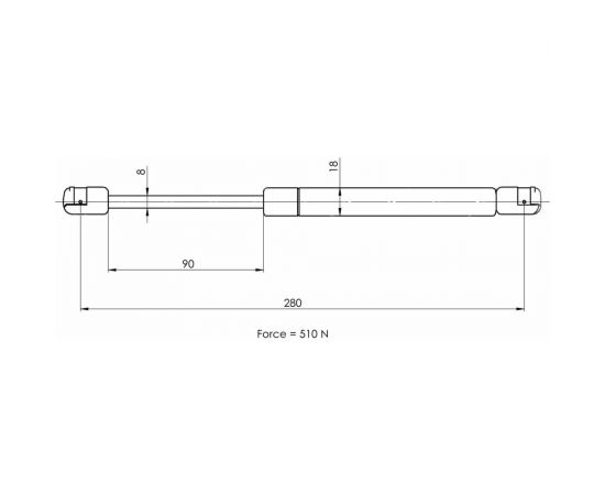 Амортизатор крышки багажника для автомобиля Ford Focus II седан TRIALLI GS 1014 – изображение 2