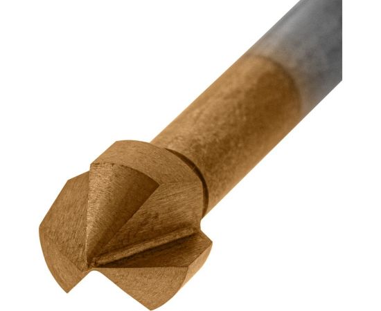 Зенковка конусная под М5, HSS, по металлу, цилиндрический хвостовик Denzel 72305 – изображение 4