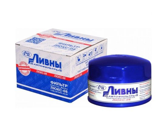 Фильтр масляный ЛЮКС-СИНИЙ Lada Kalina/Granta/Vesta/Largus/X-ray/ВАЗ 2101-09/2110 Ливны 2108-1012005-10-04 – изображение 2