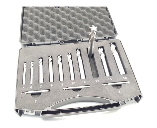 Комплект фрез HSS, 4-х перые, 13 шт (2, 3, 4, 5, 6, 7, 8, 9, 10, 12, 14, 15, 16 мм) ТЕХНОРЕАЛ МА400053015 – изображение 3