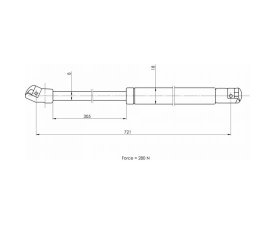 Амортизатор капота для автомобиля Volkswagen Passat B5 TRIALLI GS 1829 – изображение 2