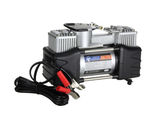 Компрессор Nova Bright АК-75 двухпоршневой, до 75 л/мин., 150 PSI, 12В, пластиковый кейс с инструментами 36448 – изображение 9
