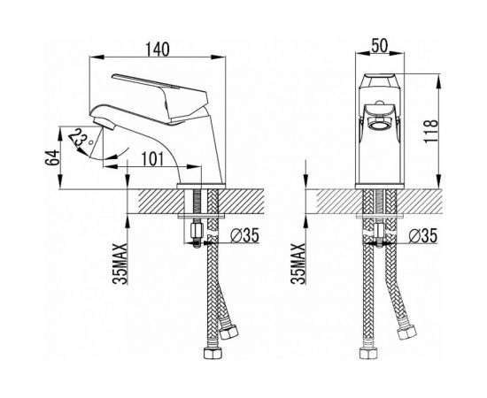Смеситель для умывальника Milardo Nelson NELSB00M01 – изображение 9