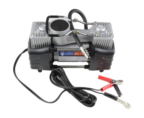 Компрессор Nova Bright АК-75 двухпоршневой, до 75 л/мин., 150 PSI, 12В, пластиковый кейс с инструментами 36448 – изображение 5