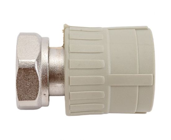 Муфта RTP с накидной гайкой на металлическом штуцере, внутренняя резьба, D25х3/4 мм, серая 15825 