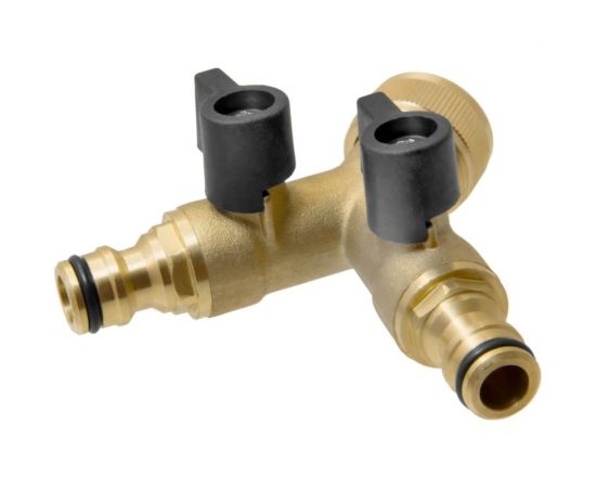 Распределитель 2-х канальный с подключением 3/4"", латунь MasterProf ДС.071471 