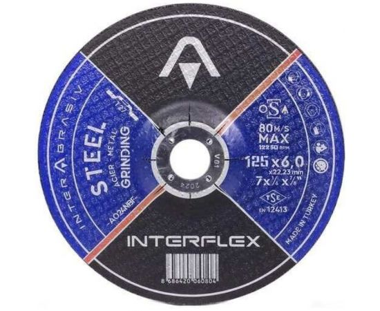 Круг зачистной по металлу 125х6х22.23 мм Interflex 4687202817863 