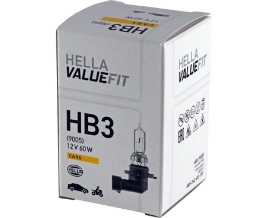 Лампа накаливания Hella VALUEFIT HB3, 12 В, 60/65 Вт, P20d 8GH 242 632-181 – изображение 2