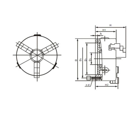 Патрон токарный 250 мм 7100-0009 K11-250 UNIVERSAL cf25009 – изображение 2