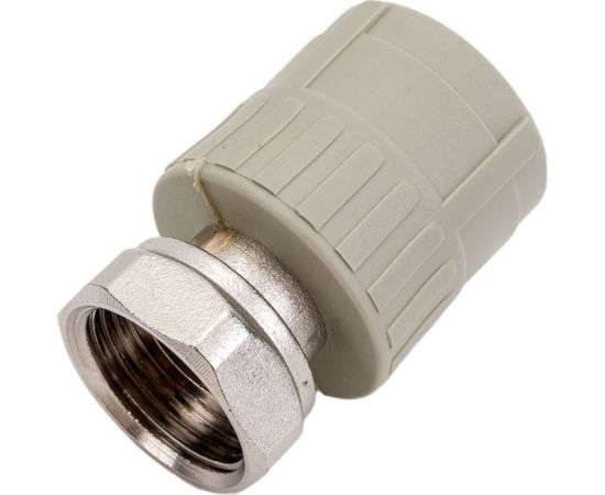 Муфта RTP с накидной гайкой на металлическом штуцере, внутренняя резьба, D25х3/4 мм, серая 15825 – изображение 3