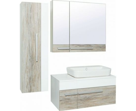 Шкаф-пенал для ванной Runo Вудлайн 35, универсальный, подвесной 00-00001012 – изображение 3