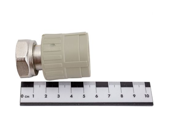 Муфта RTP с накидной гайкой на металлическом штуцере, внутренняя резьба, D25х3/4 мм, серая 15825 – изображение 4