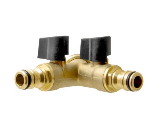 Распределитель 2-х канальный с подключением 3/4"", латунь MasterProf ДС.071471 – изображение 4