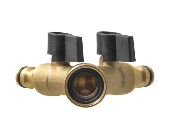 Распределитель 2-х канальный с подключением 3/4"", латунь MasterProf ДС.071471 – изображение 3