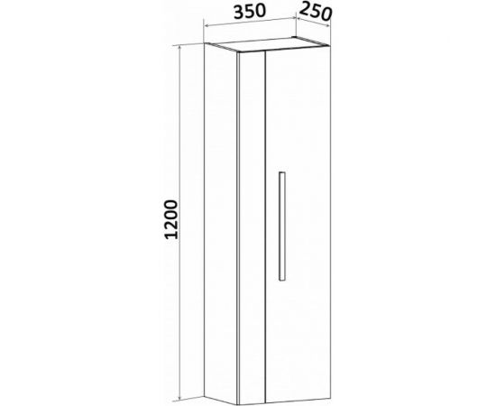 Шкаф-пенал для ванной Runo Вудлайн 35, универсальный, подвесной 00-00001012 – изображение 5