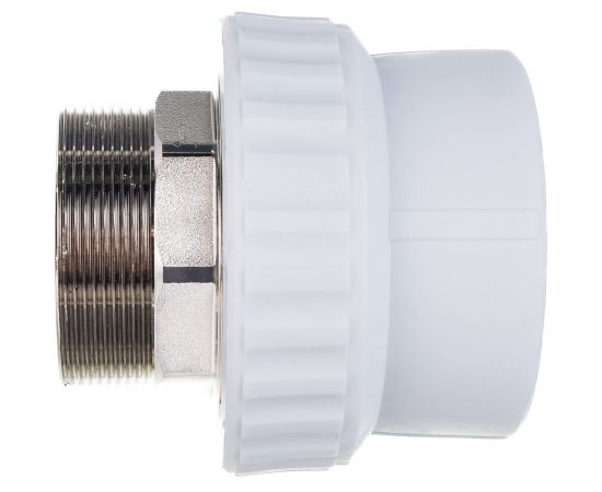 Муфта комбинированная под ключ с наружной резьбой VALFEX PP-R белая, 75 мм х2 1/2"" 10135075 127-0255 – изображение 3