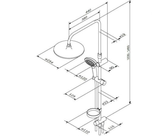 Душевая система AM.PM набор F0770A100 – изображение 5