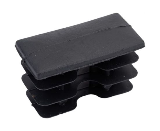 Внутренняя заглушка для трубы Tech-Krep 20x40 мм, черный пластик, 4 шт. пакет 150031 