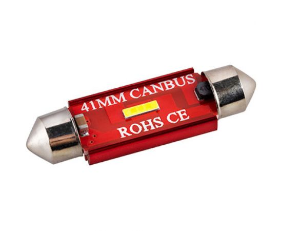 Автолампа SKYWAY диод, T11 (C5W), 12-24 В, 1 SMD диод, 1-конт., 41 мм S08202071 