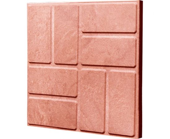 Тротуарная ППК плитка Neoкомпозит Универсальная ""8 кирпичей"", 250x250x20 мм, (кв. м/16 шт.) красный, комплект 16 шт. ПТУн-20 8К Т16 