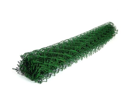 Сетка Рабица зеленая с ПВХ Кордленд 2,5 мм, ячейка 55x55 мм, 1,5x10 м RAB-00005 