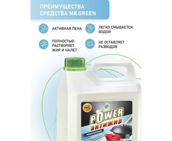 Антижир MR.GREEN POWER PROFESSIONAL 5 л ПНД 42048 – изображение 3