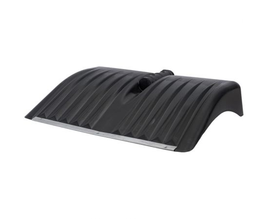 Снеговая пластиковая лопата ЛЕТО 495x390 мм, оцинкованная планка, черная №2 без черенка 1773 – изображение 4