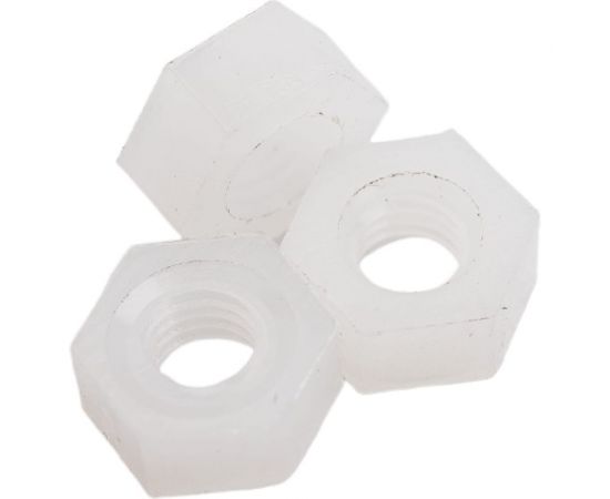 Шестигранная полиамидная (пластиковая) гайка DINFIX DIN 555, М3, 250 шт. 00-00001749 