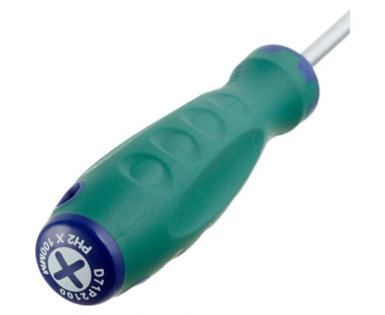 Стержневая крестовая отвертка Jonnesway D71P2100 ANTI-SLIP GRIP, PH2x100 мм 49951 – изображение 3