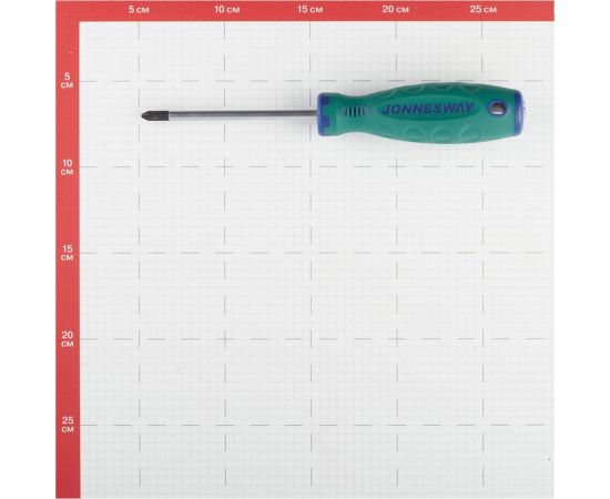 Стержневая крестовая отвертка Jonnesway D71P2100 ANTI-SLIP GRIP, PH2x100 мм 49951 – изображение 2