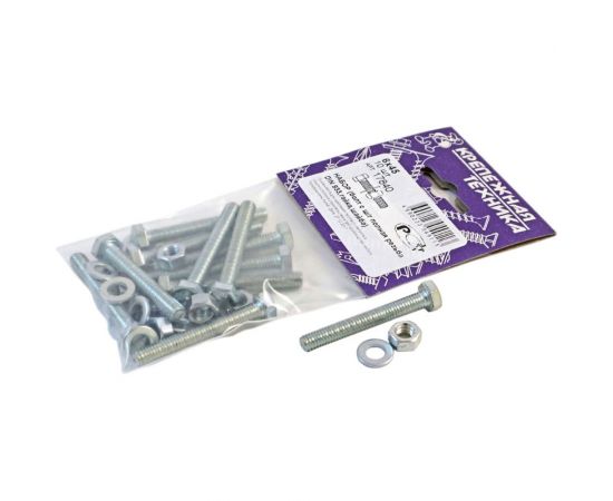 Болт с ш/г крепежная техника набор, полная резьба, din 933, 6x45, 10 шт. 17840 – изображение 2