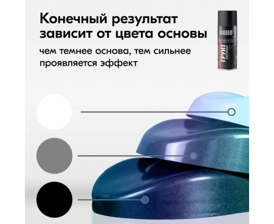 Эмаль декоративная KUDO CHAMELEON Изумрудный фламинго (синий-зелёный-фиолетовый) KU-C267-2 – изображение 5