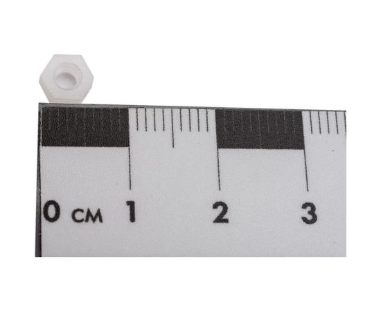 Шестигранная полиамидная (пластиковая) гайка DINFIX DIN 555, М3, 250 шт. 00-00001749 – изображение 2