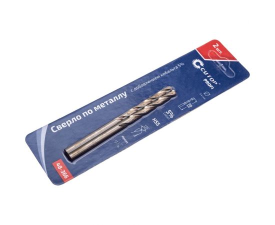 Сверло по металлу с кобальтом (2 шт; 3.4х39х70 мм) CUTOP 48-366 – изображение 3