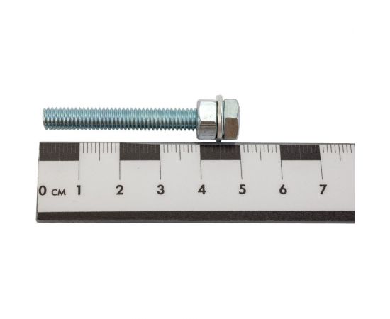 Болт с ш/г крепежная техника набор, полная резьба, din 933, 6x45, 10 шт. 17840 – изображение 4