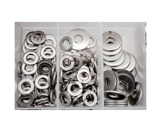 Набор болтов, шайб и гаек из нержавеющей стали KREPFIELD М6, 268 предметов в кейсе Набор07метрика268 – изображение 8