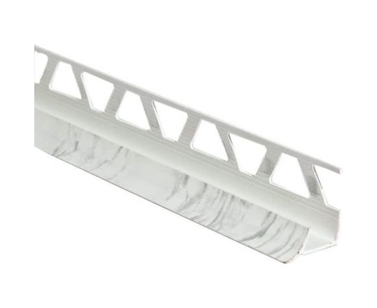 Раскладка внутренняя для плитки Ideal 10 мм, 2.5 м, 101 мрамор белый Вп10 101 МРМ БЕЛ 