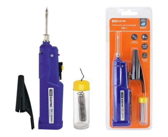 Автономный паяльник TDM ПА-1, батареи типа 3хАА , с припоем ""Алмаз"" SQ1025-0101 