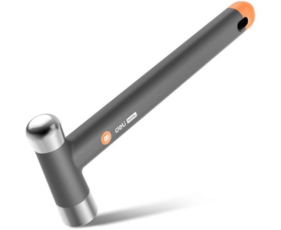 Молоток DELI home series gray ht7008c 400гр, эксклюзивный дизайн, рукоять из софттач пластика, подарочная упаковка 112883 