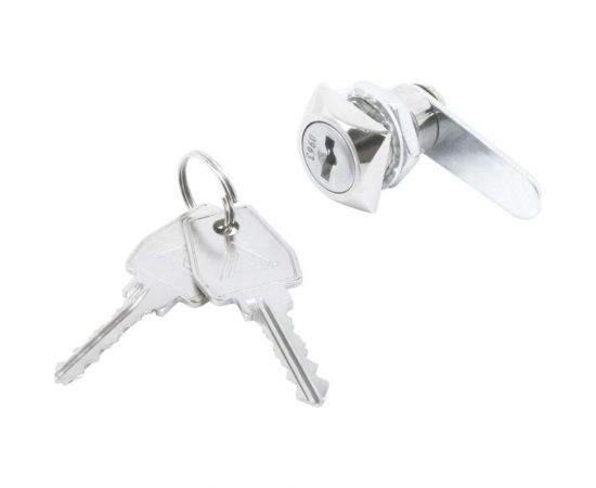 Мебельный замок ООО Комус стандарт, врезной, ЗМ0802 (3128) 20 мм, квадратное основание, 2 стальных ключа (13423) 1739096 