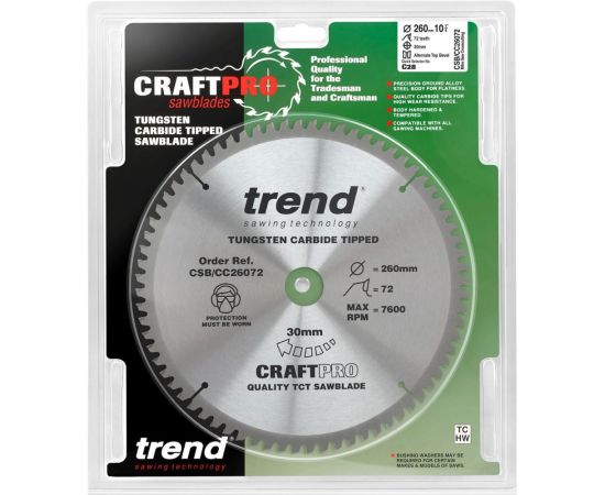 Пильный диск 260 мм 72 зуба TREND CSB/CC26072 – изображение 4