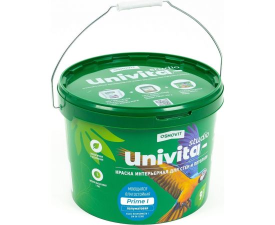 Интерьерная краска Основит Univita Studio Prime I САс991 ПМ20. База С, 9 л 89327 – изображение 2