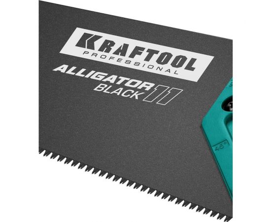 Ножовка для точного реза Kraftool ""Alligator BLACK"", 550 мм, 11 TPI 3D зуб, 15205-55 – изображение 4